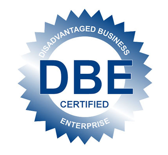 DBE certified (Disadvantaged Business Enterprise)